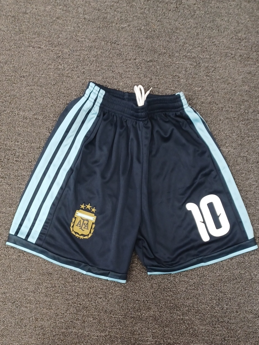 Men's Navy Blue and Gold Athletic Shorts 1 Pc. Argentina Unisex Adults